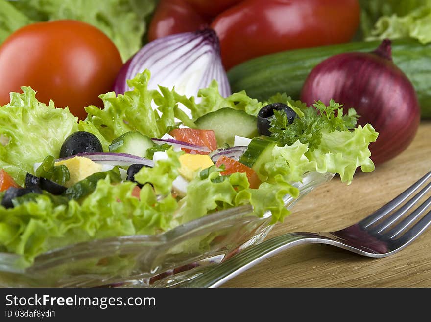 Salad With Egg And Tomato