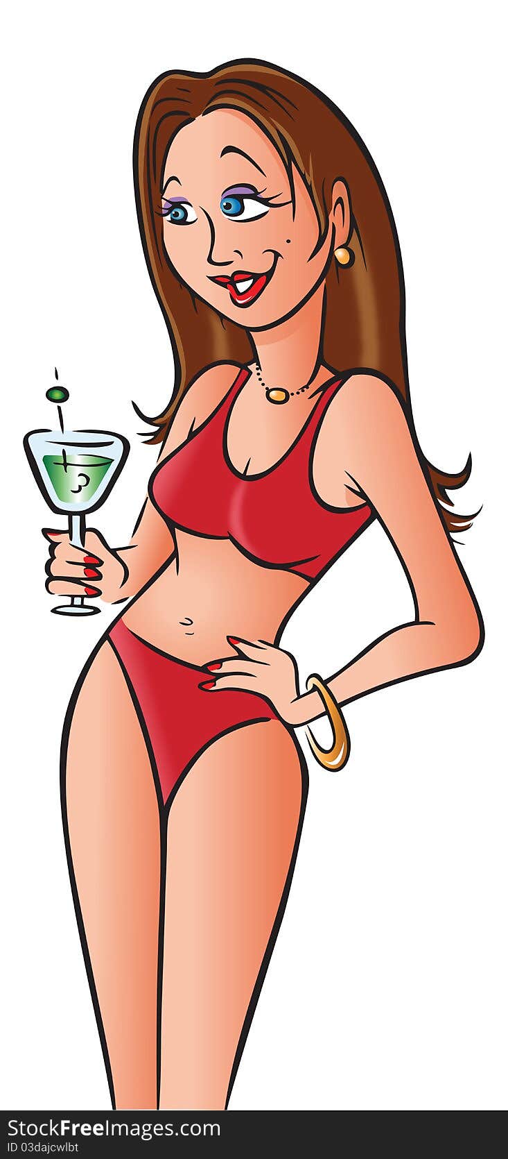 Bikini model martini