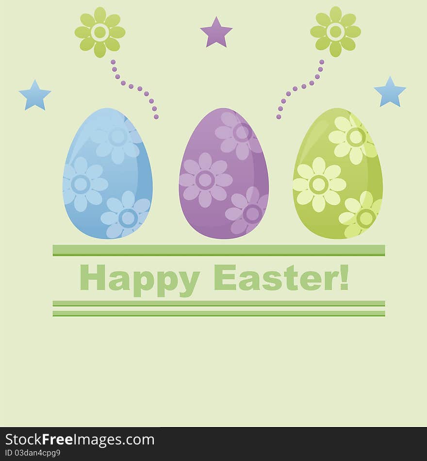 Cute colorful easter background with eggs. Cute colorful easter background with eggs