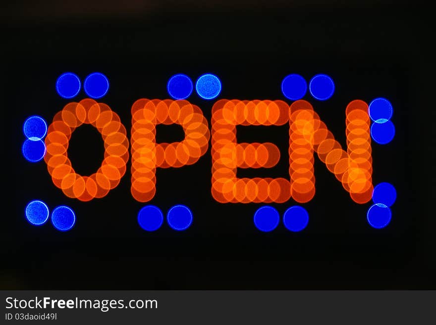 Open sign light