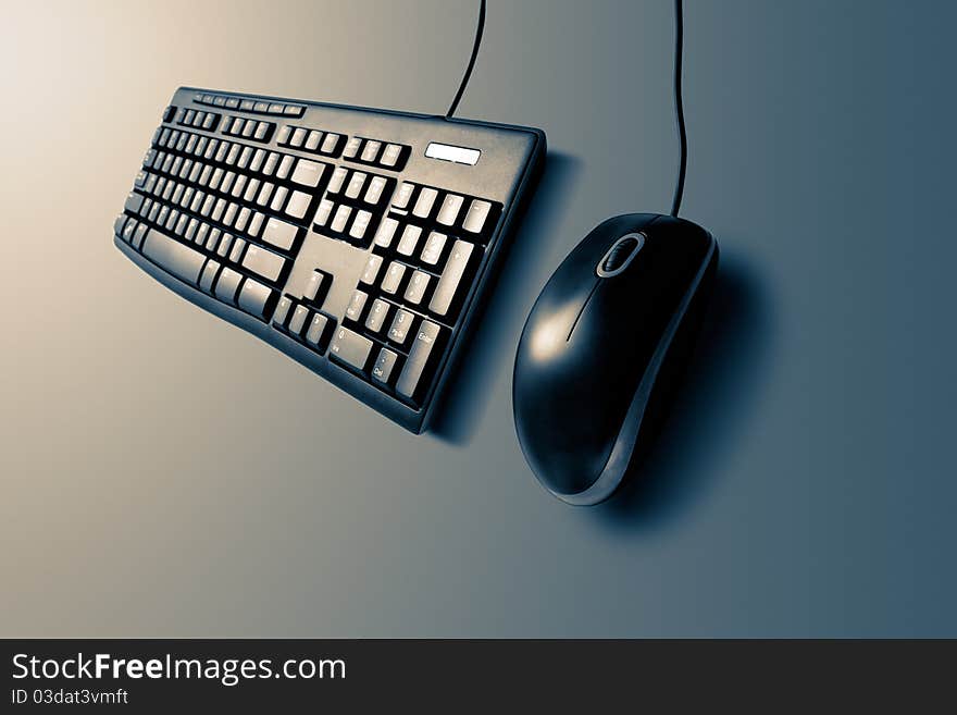 Black Keyboard On Gradient Background