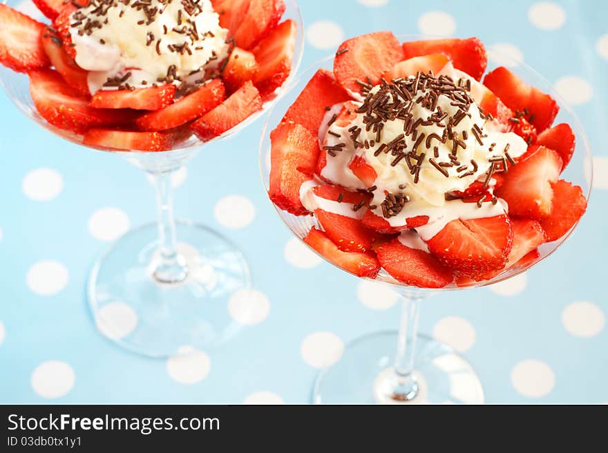 Strawberries in glasses