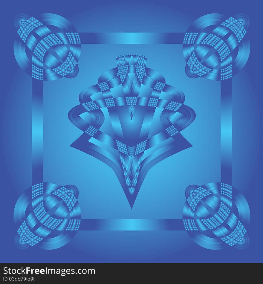 The pattern of blue color. Vector illustration. The pattern of blue color. Vector illustration