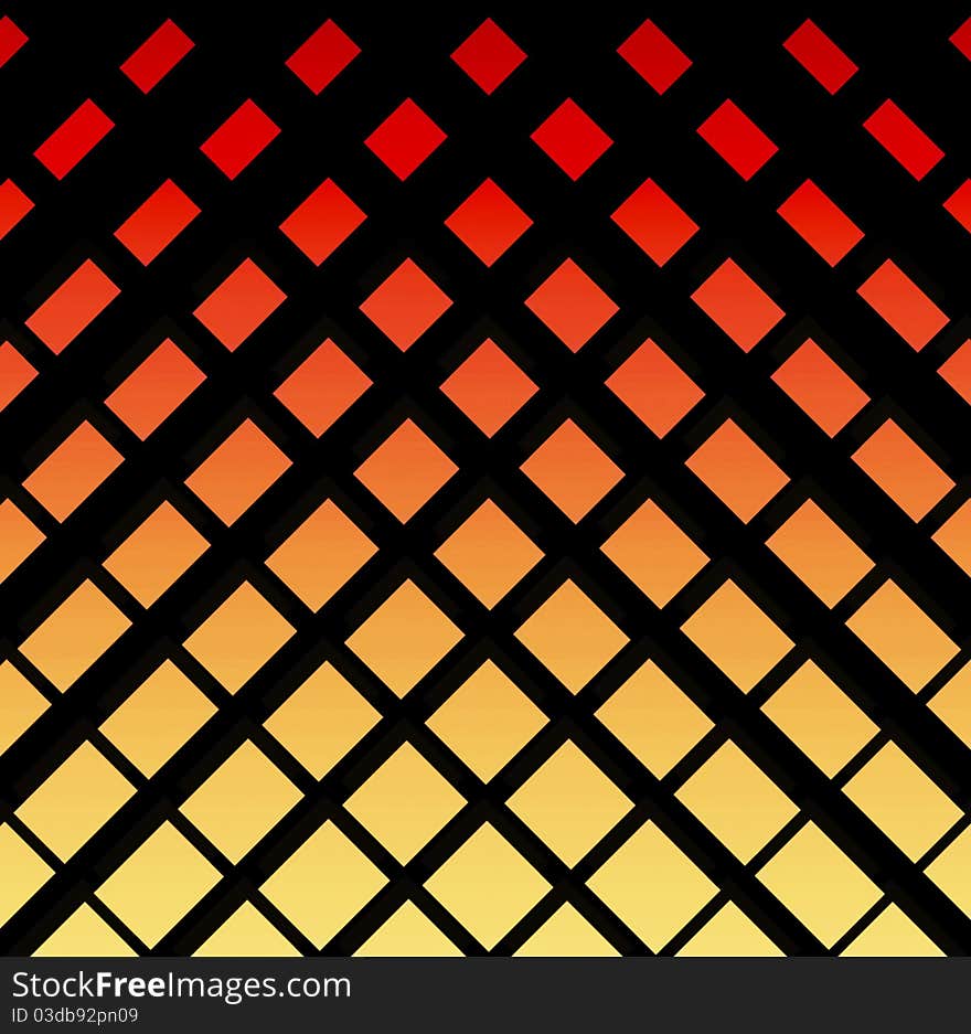 Black on red, abstract background