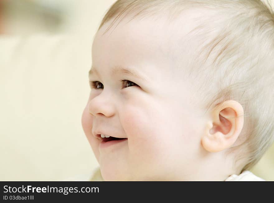 Beautiful little boy. Close-up image.