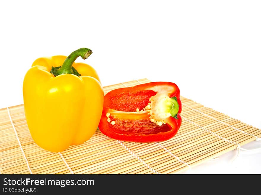 Yellow and Red sweet peppers