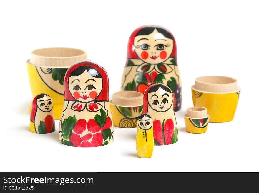 Matrioshka doll isolated