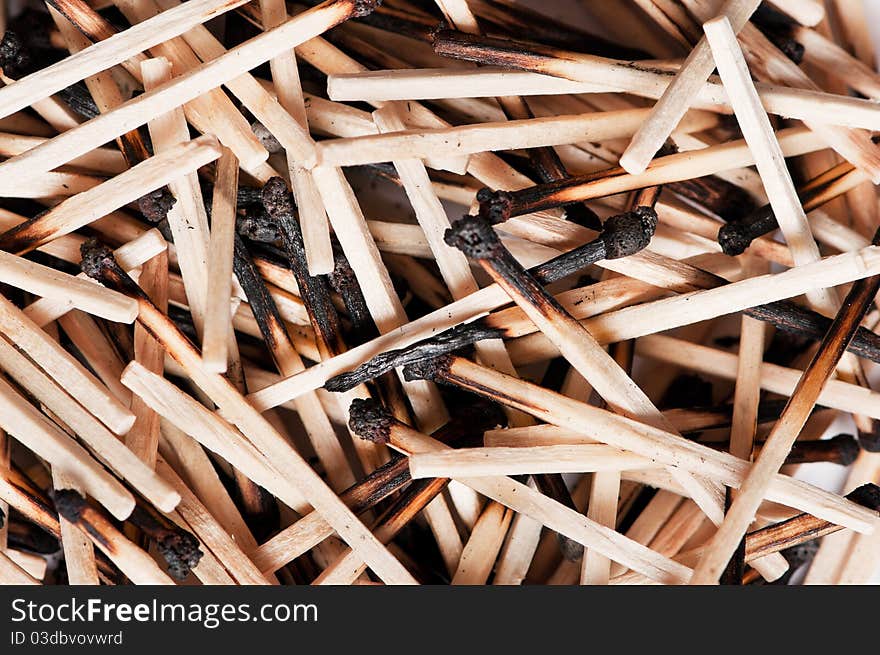 Burned matches