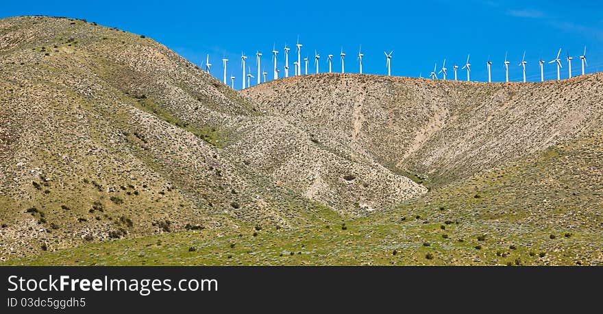 Wind Turbines on a Hill