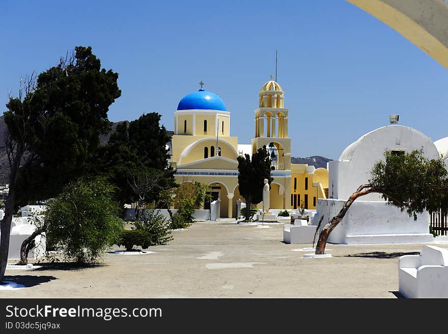 Church Bells On Santorini Island