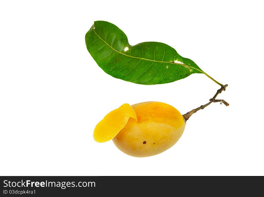 Marian plum Thai Fruit isolate on white background