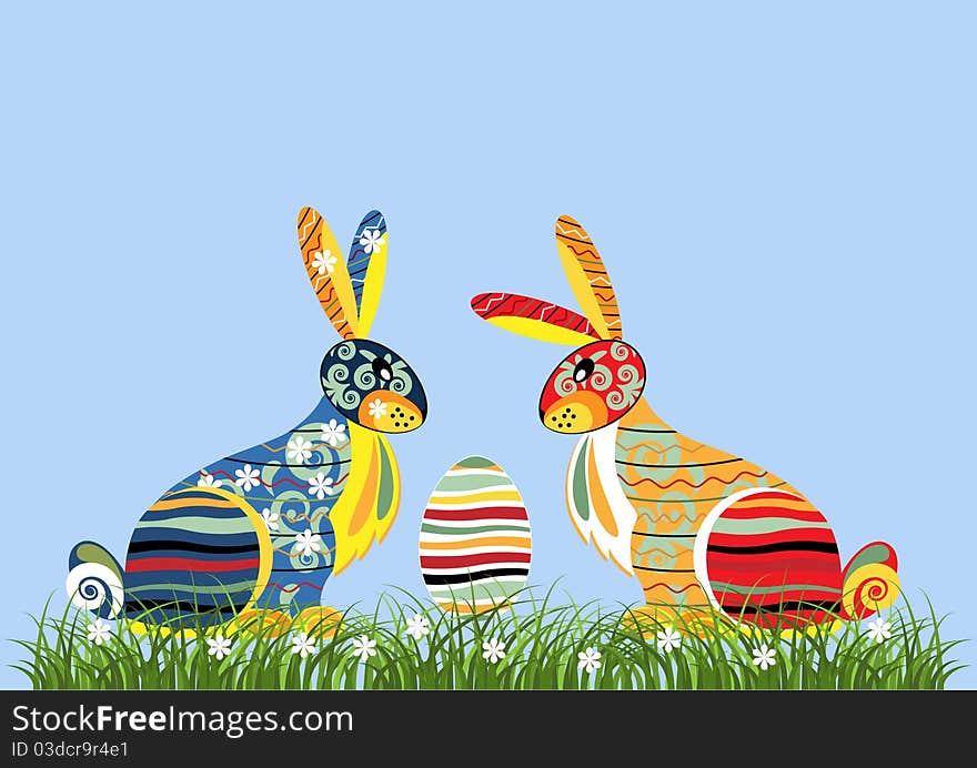 Decorative Easter rabbits