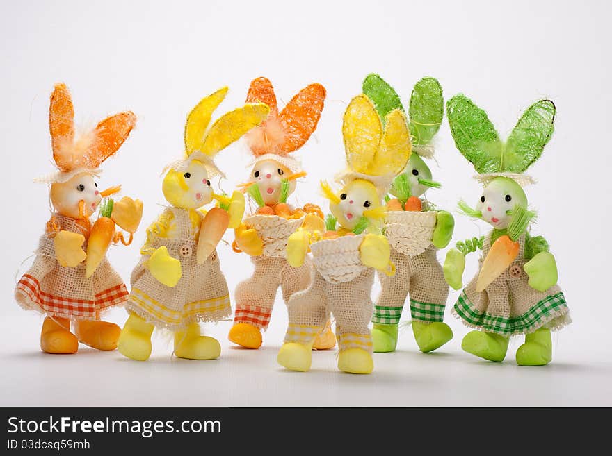 Bunnies team organizing Easter Ceremony. Bunnies team organizing Easter Ceremony.