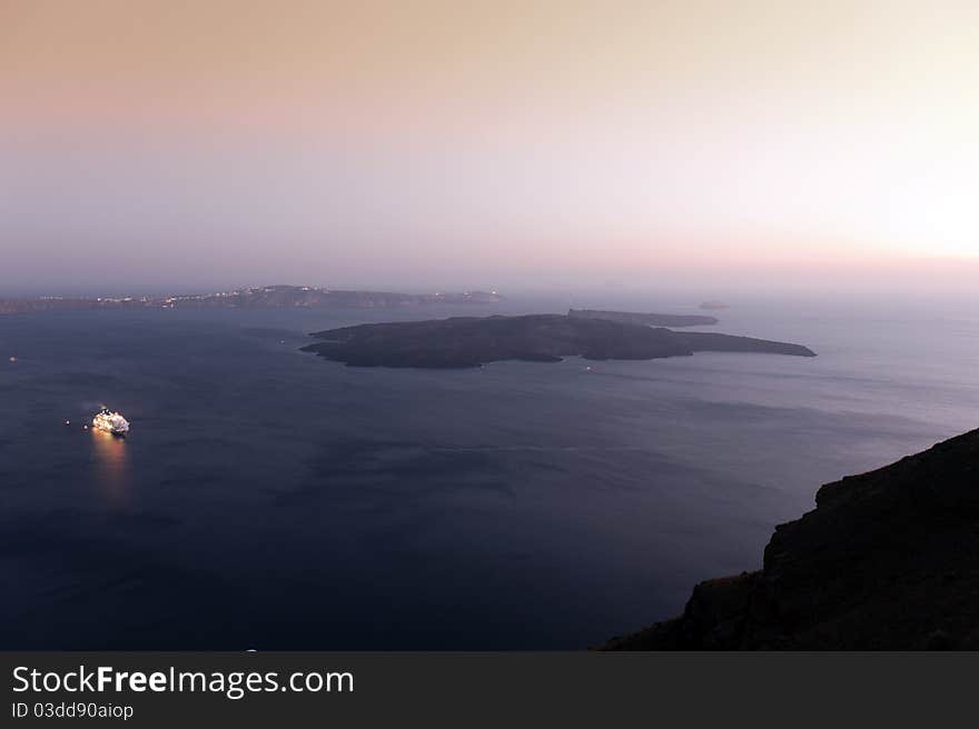 Gorgeous view of romantic Santorini