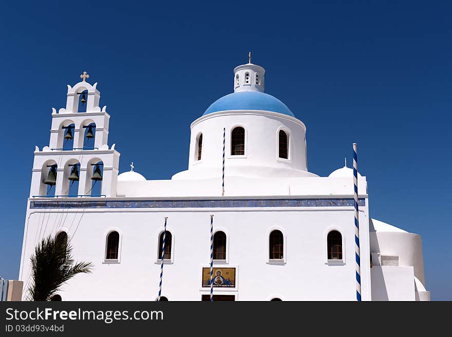 Church bells on Santorini island