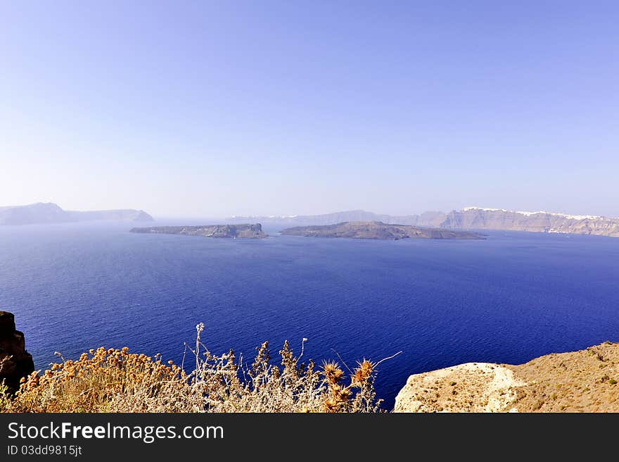 Gorgeous View Of Romantic Santorini