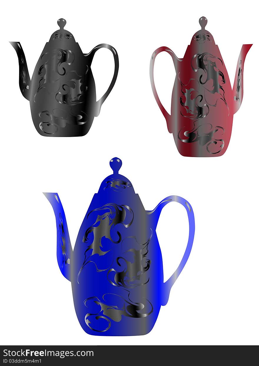 Three color goblet on different layer