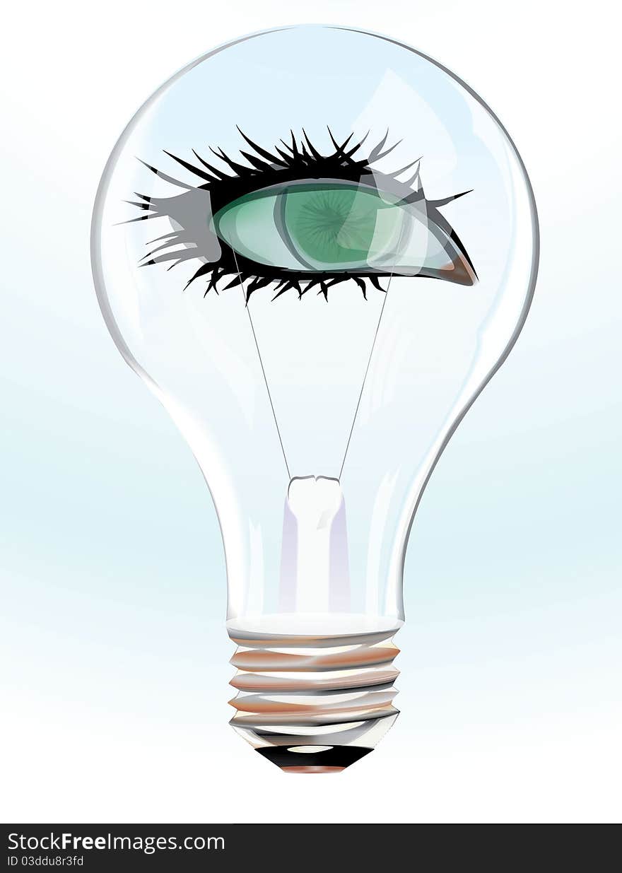 Green Eye In Bulb