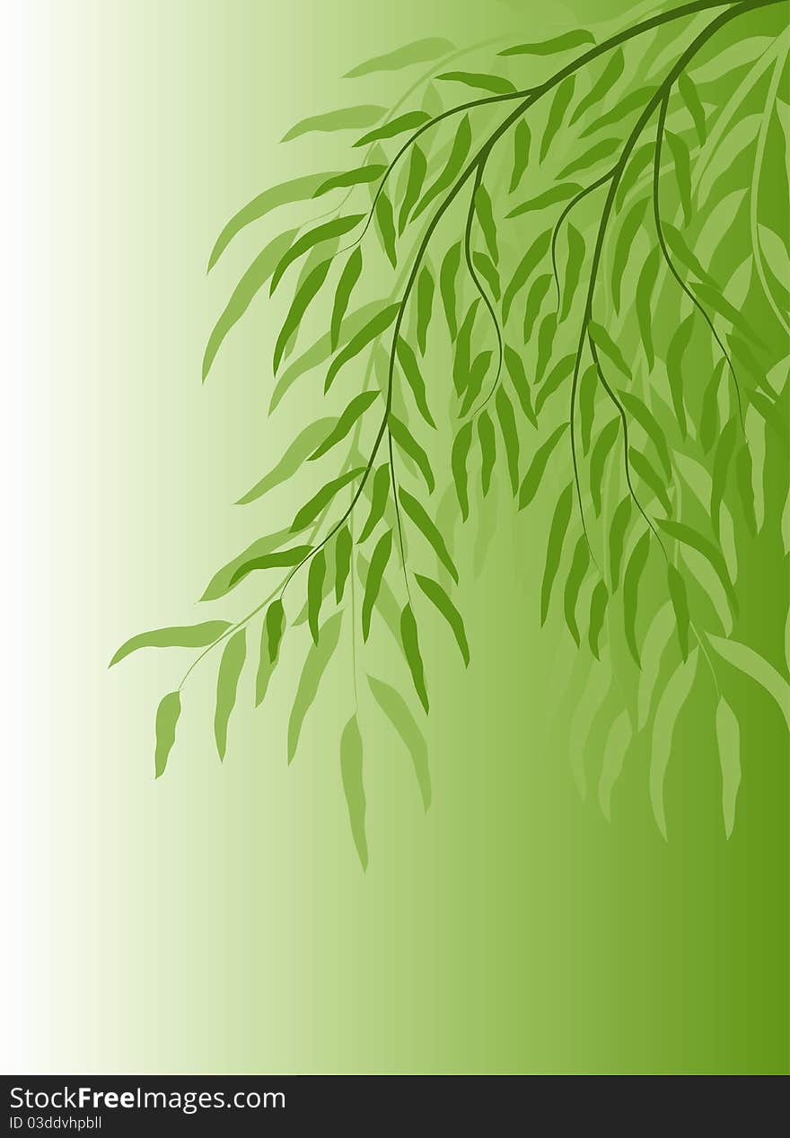 Vector background with branches