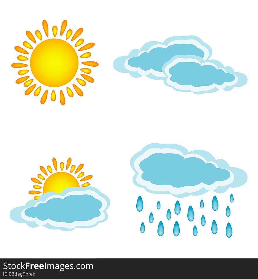 Vector illustration of the weather phenomenas