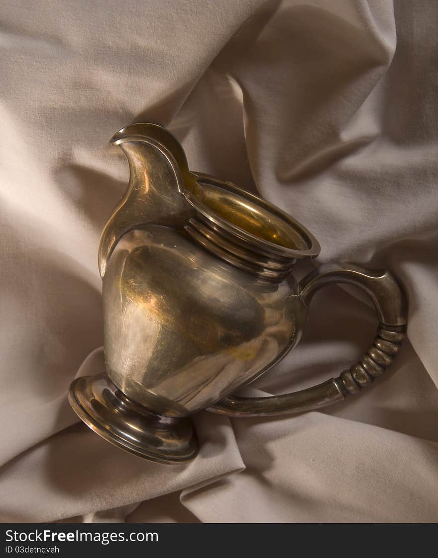 Old silver jug