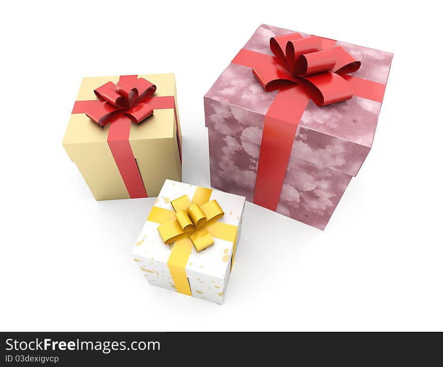 Isolated Boxes With Gifts