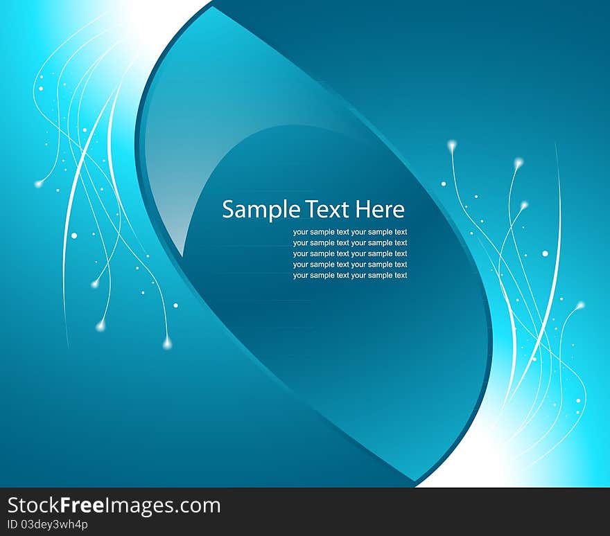 Blue light wave vector background for your design