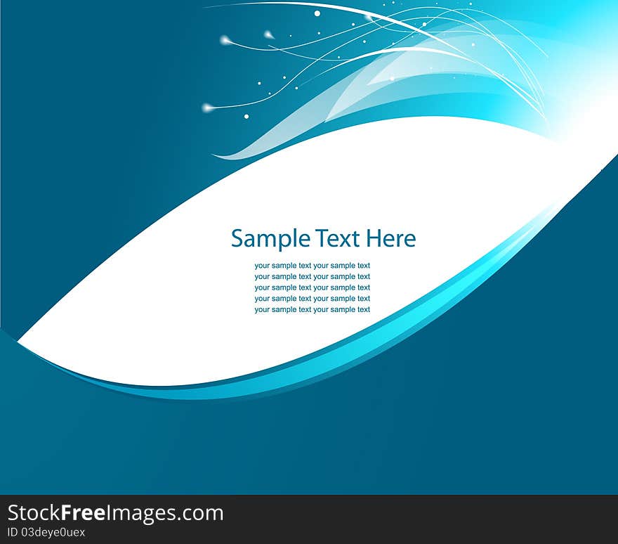 Blue light wave vector background for your design