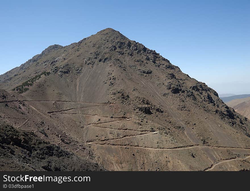 Roadway In The High Atlas Montains