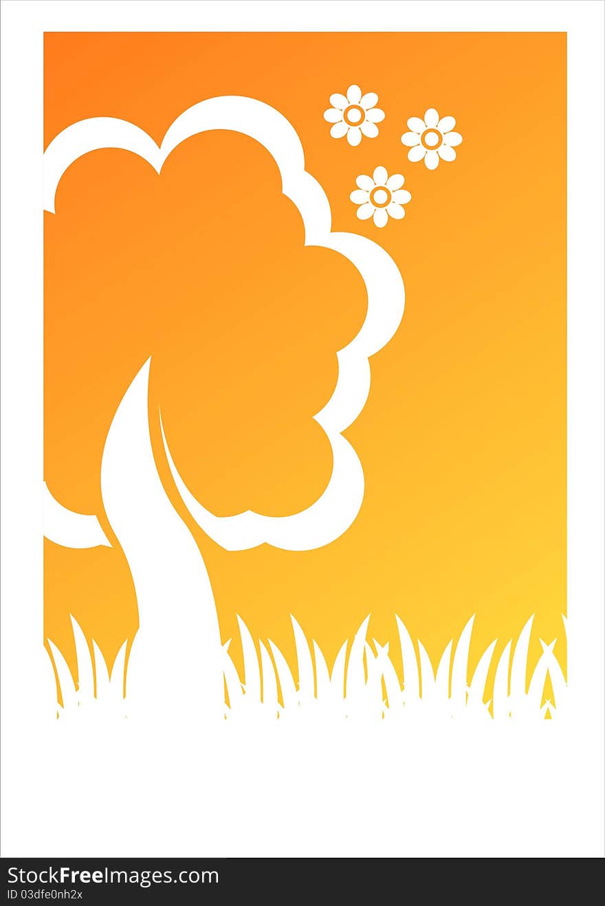 Orange Nature Background