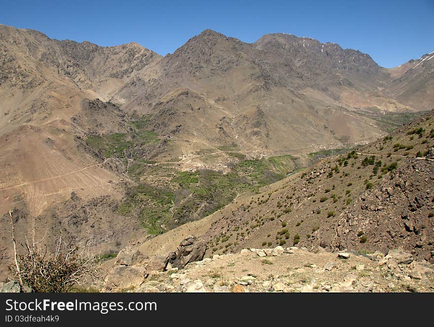 Berber Village in the High Atlas Montains