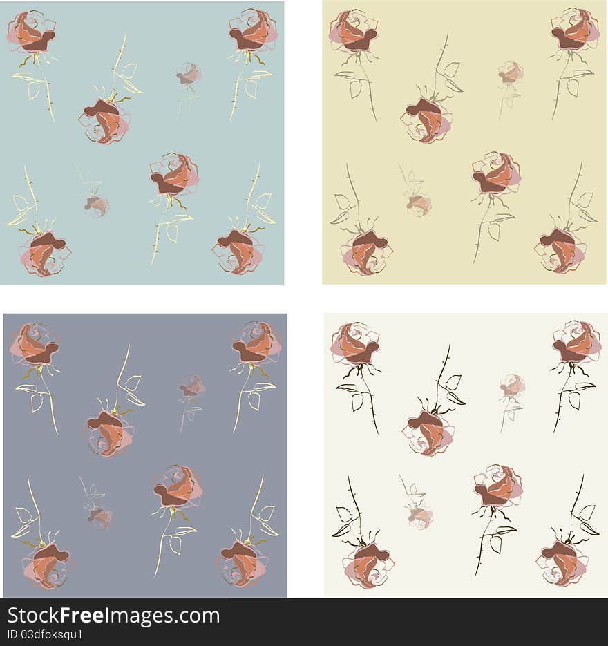 Seamless background from a flowers ornament, fashionable modern wallpaper or textile. Roses.