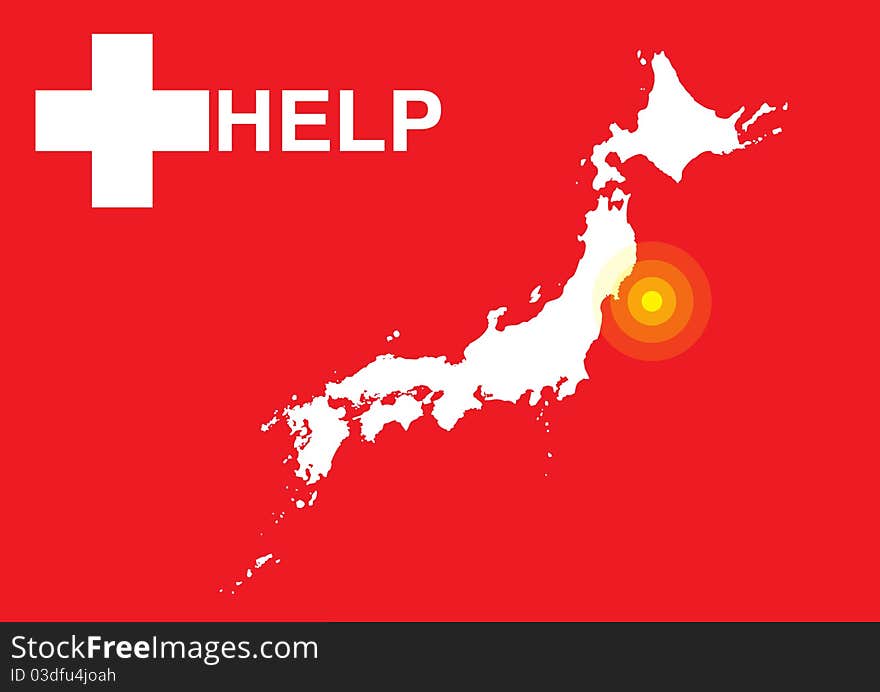 Help Japan map with seismic epicenter