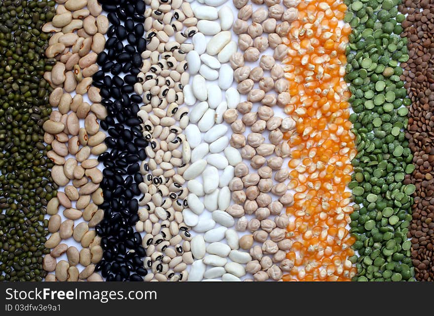 Various seeds and grains