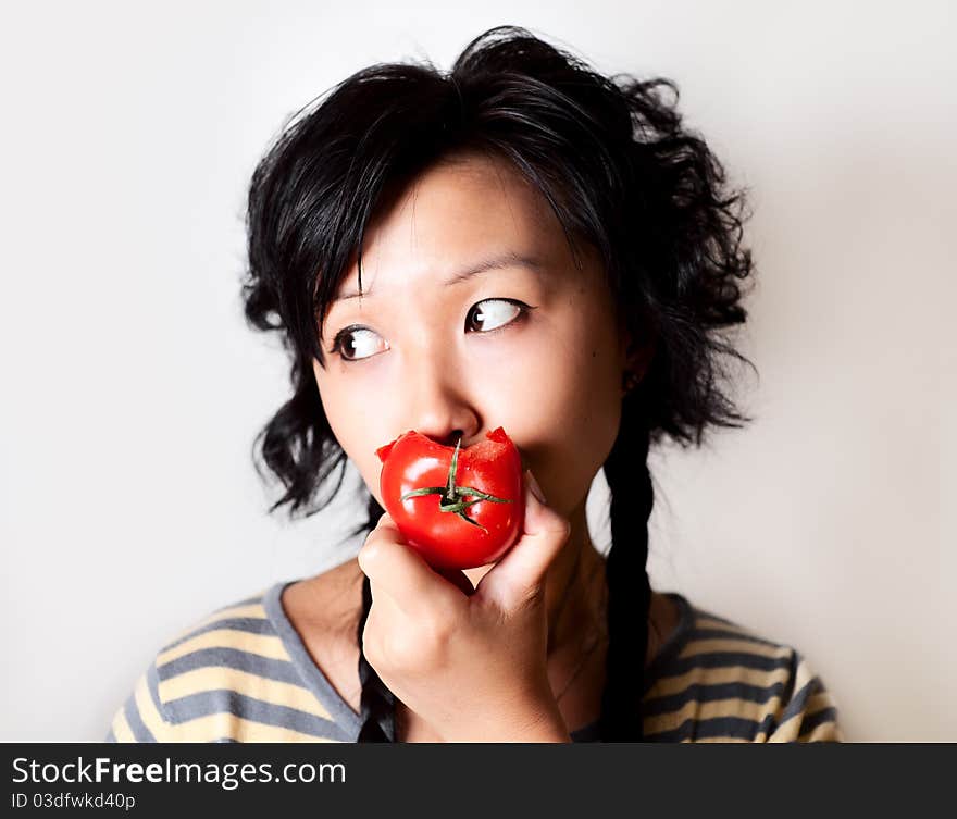 Close up shoot, Asian young woman. Close up shoot, Asian young woman