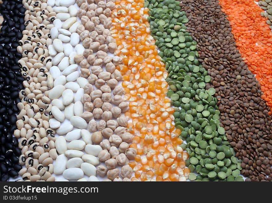 Various seeds and grains