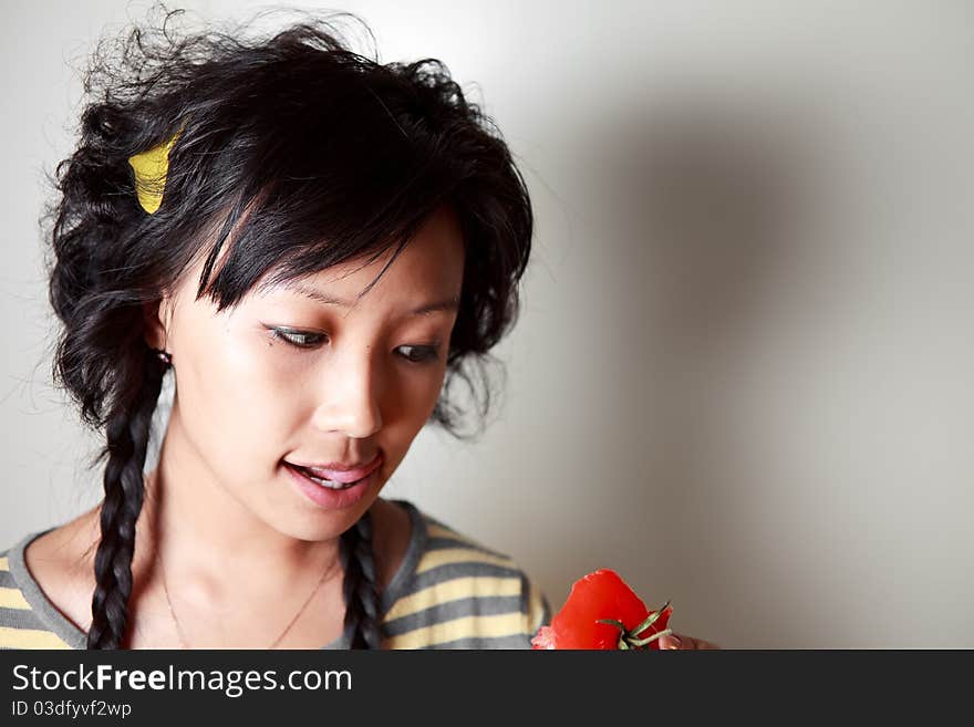 Close up shoot, Asian young woman. Close up shoot, Asian young woman