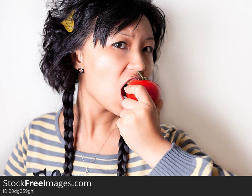 Close up shoot, Asian young woman. Close up shoot, Asian young woman