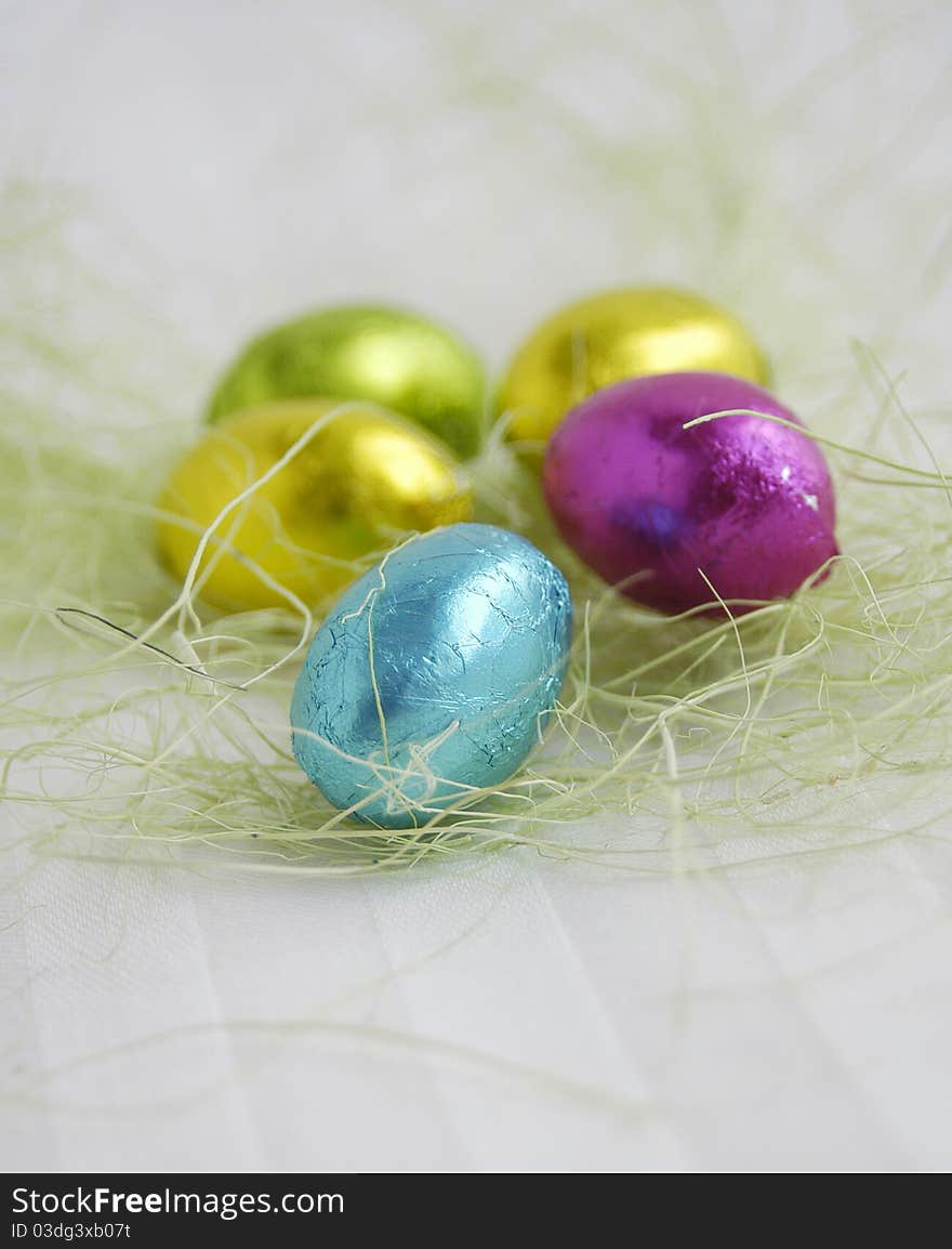 small Easter egg shape chocolates. small Easter egg shape chocolates