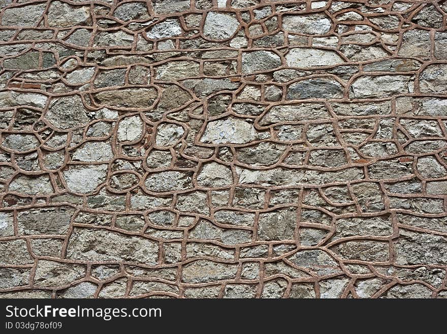 Stone wall texture of old church