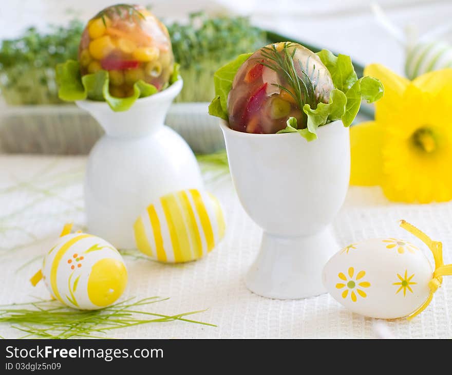 Homemade vegetable jelly as an appetizer