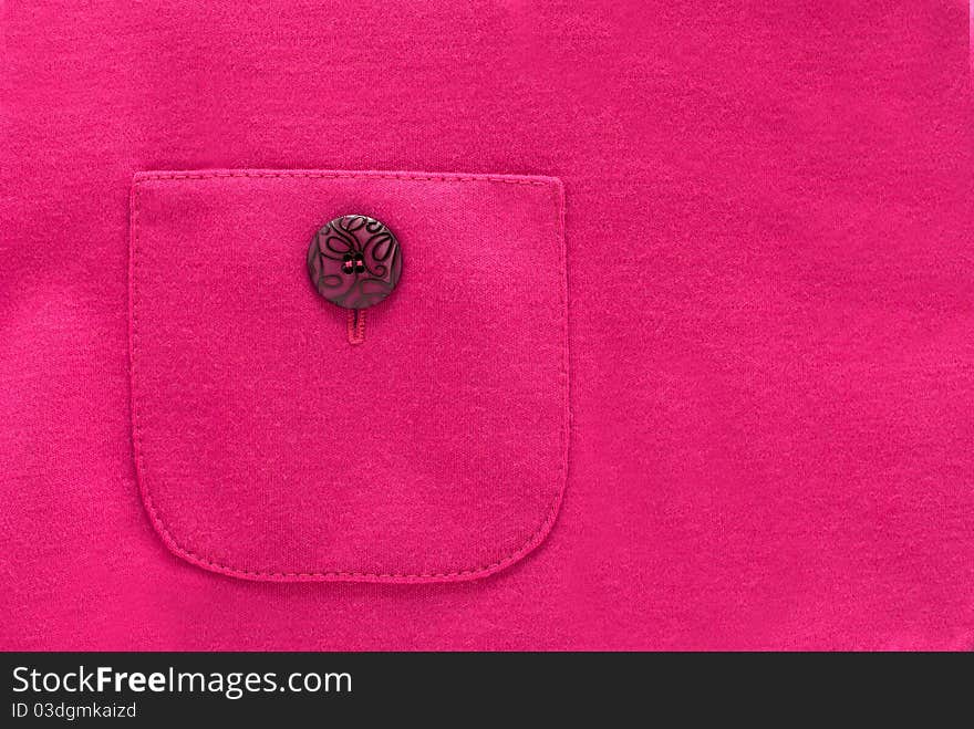 Pocket on pink textile