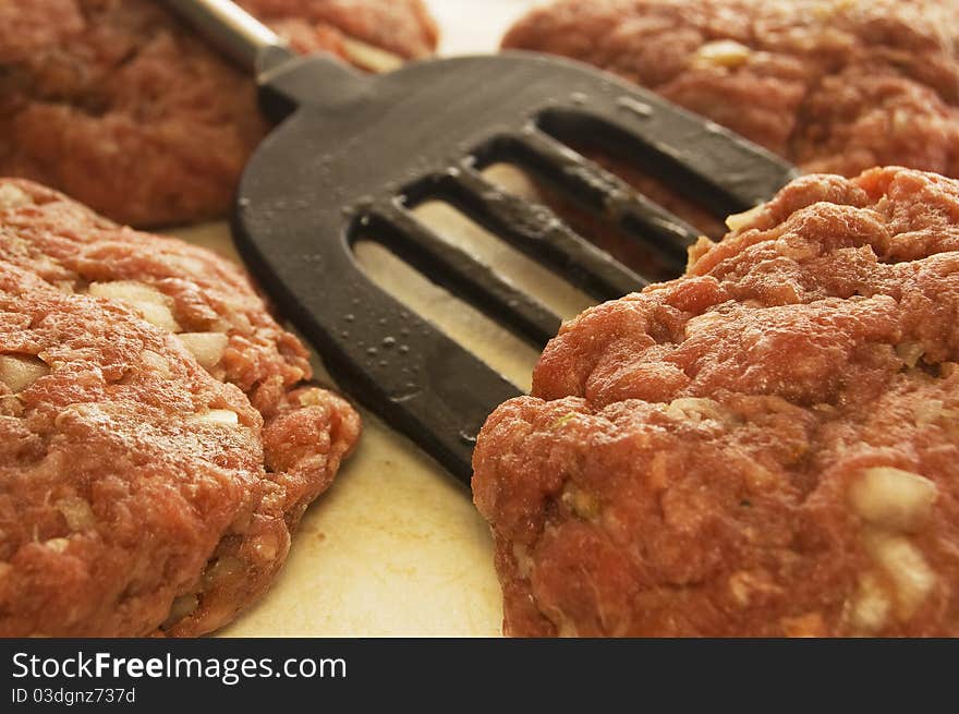 Raw Meat patties