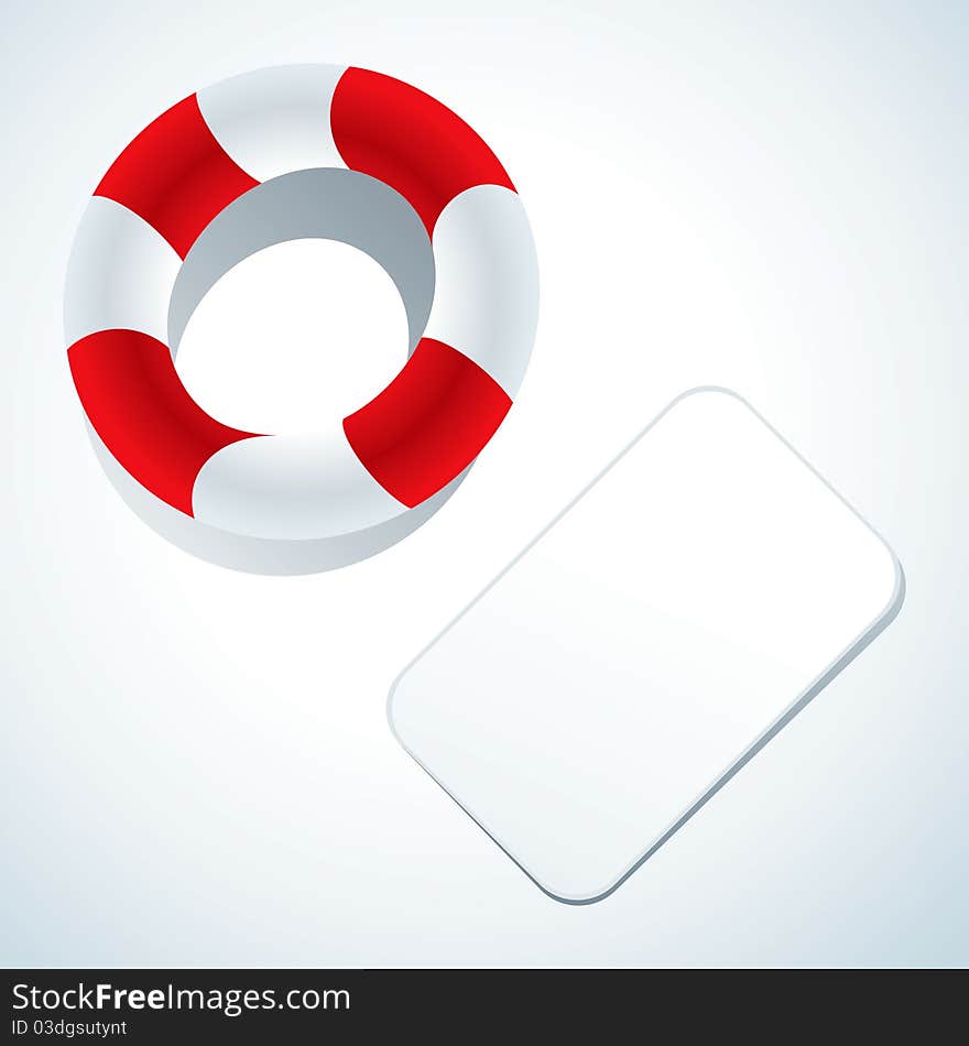 Lifebuoy And Business Card