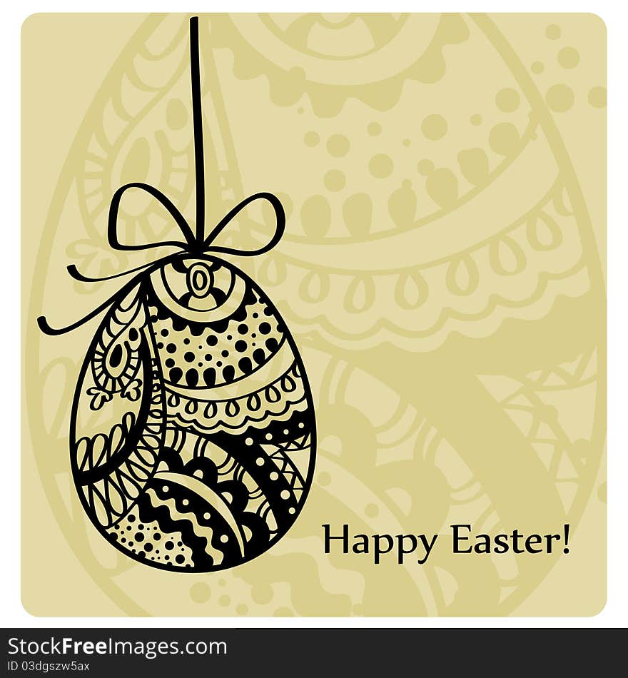 Lace Easter eggs card