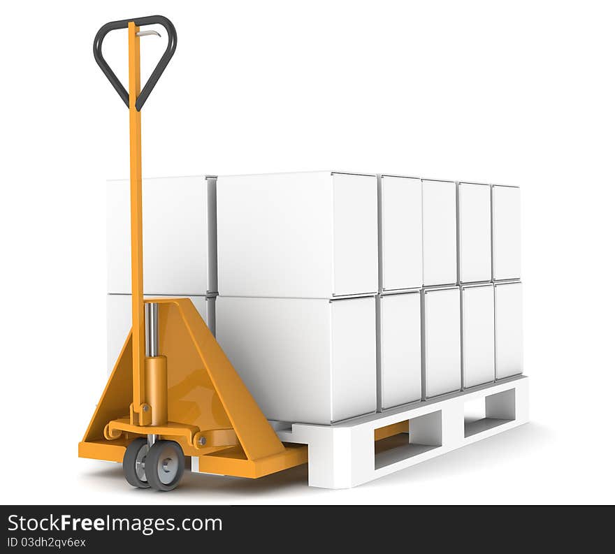 Hand truck and pallet