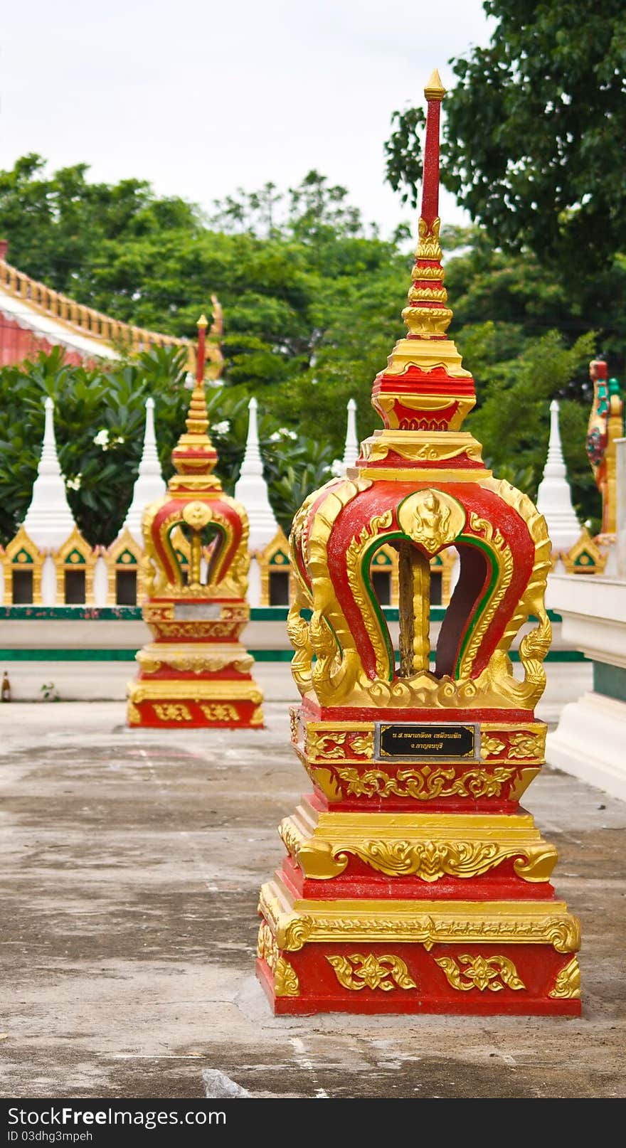 Image of thai temple in Kanchanaburi,Thailand