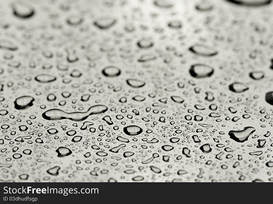 Water Droplets on a metal Surface