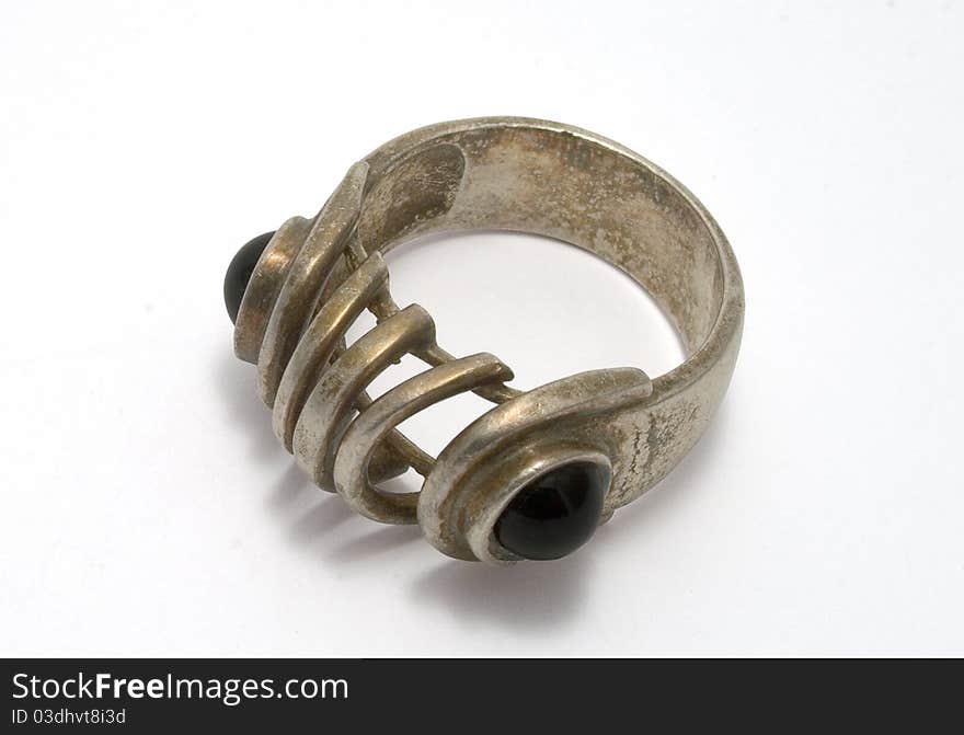 Unusual silver ring