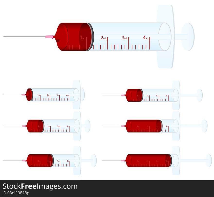 Syringe isolated on white background